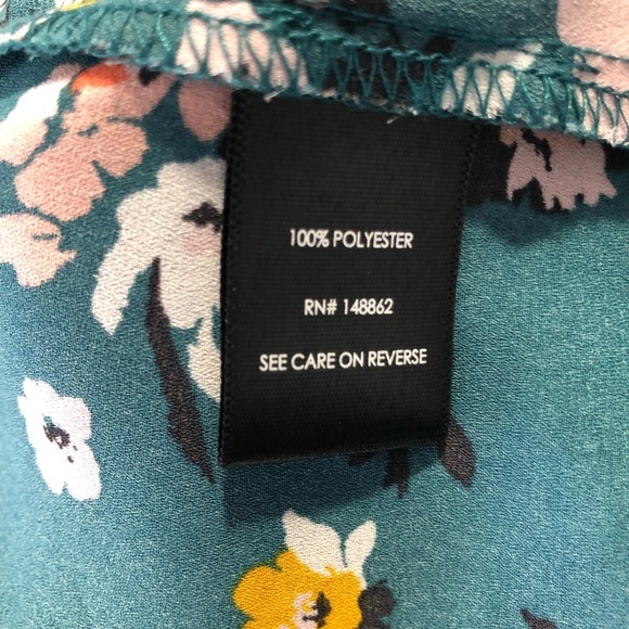 Torrid green camisole size 2 Floral  Teal Frayed - Picture 8 of 9